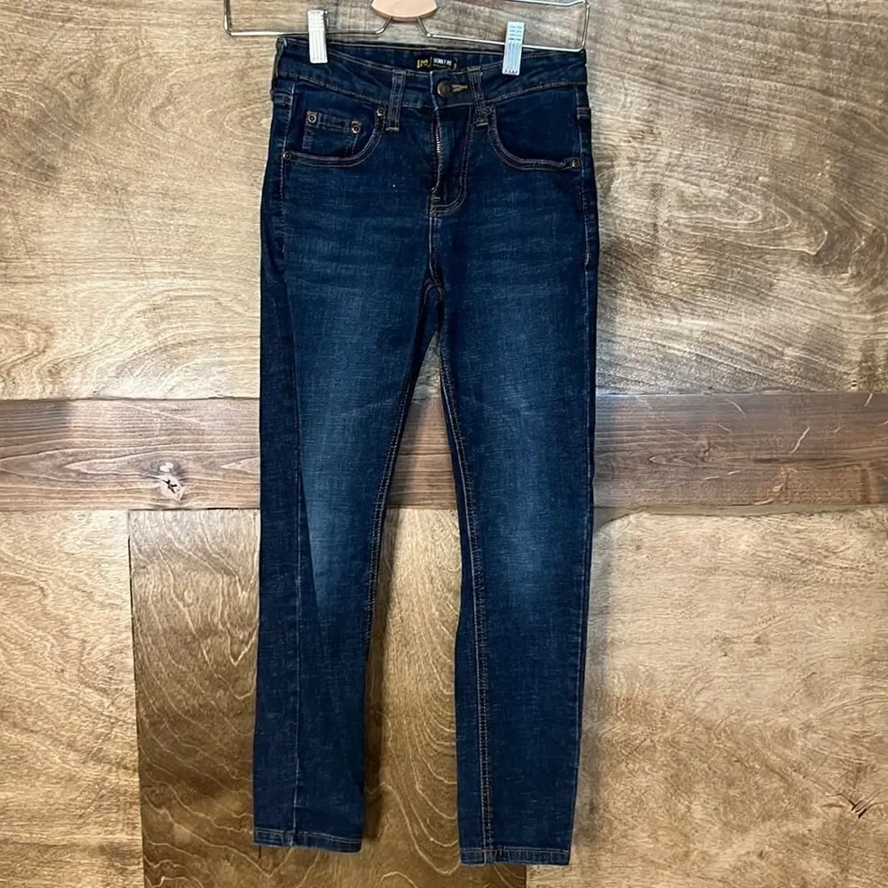 Lee Kids Jeans Skinny Fit Straight Leg Dark Wash Size 10‎ Slim